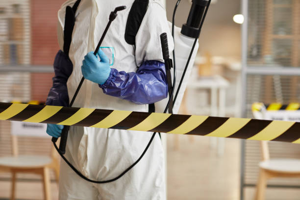 Professional Sewage Cleanup technician working in Crawfordsville, IN